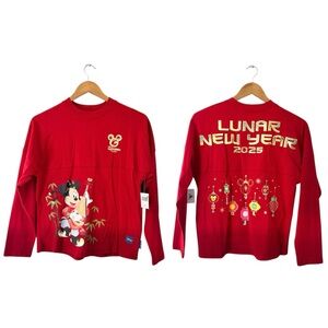New Disney Red 2025 Lunar New Year Kids Spirit Jersey XL California Adventure